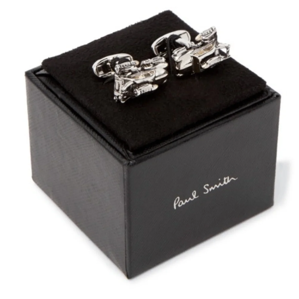 Paul Smith Silver / Golden Space Car Cufflinks Cuff Links